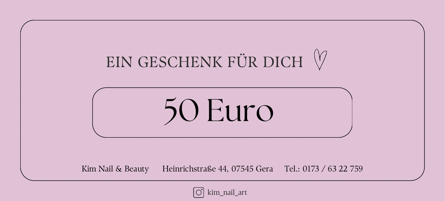 Geschenkgutschein in Wert von 50 Euro