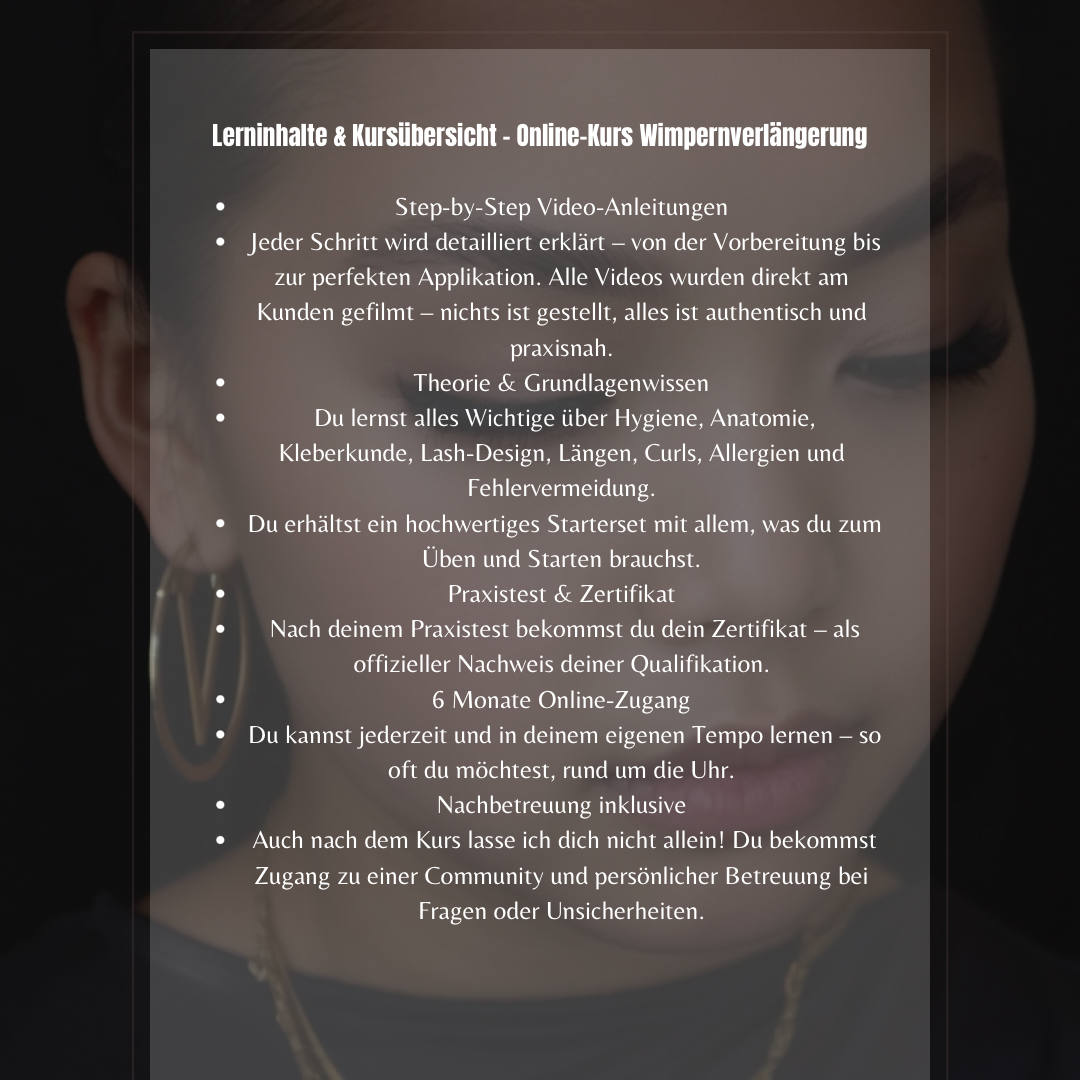 Wimpernschulung Online